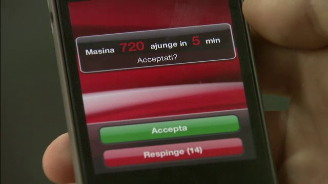 aplicatie taxi, smartphone