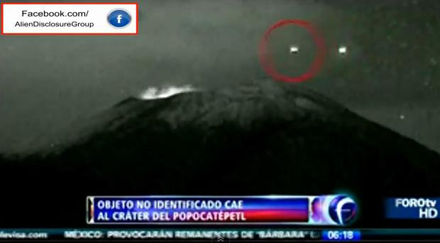 VIDEO. OZN filmat in timp ce aterizeaza in interiorul unui vulcan din Mexic