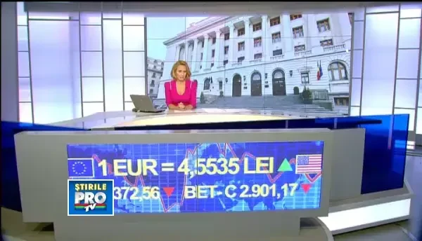 Nou record al cursului BNR. Un euro a crescut la 4,5535 lei, maximul din octombrie 2012