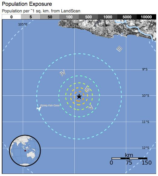 Cutremur cu magnitudinea de moment de 6,7 in sudul Indoneziei
