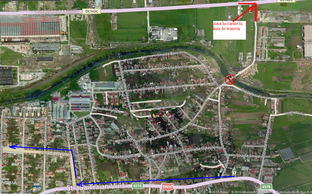 Retrictii de circulatie in Cluj. Incep lucrarile la linia de tramvai pe strada Cpt. Grigore Ignat