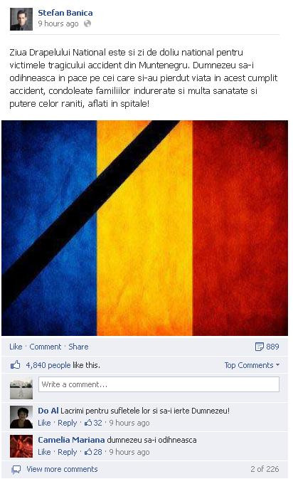 "Dumnezeu sa-i odiheasca in pace." Mesajul dureros postat de Stefan Banica Jr. pe Facebook