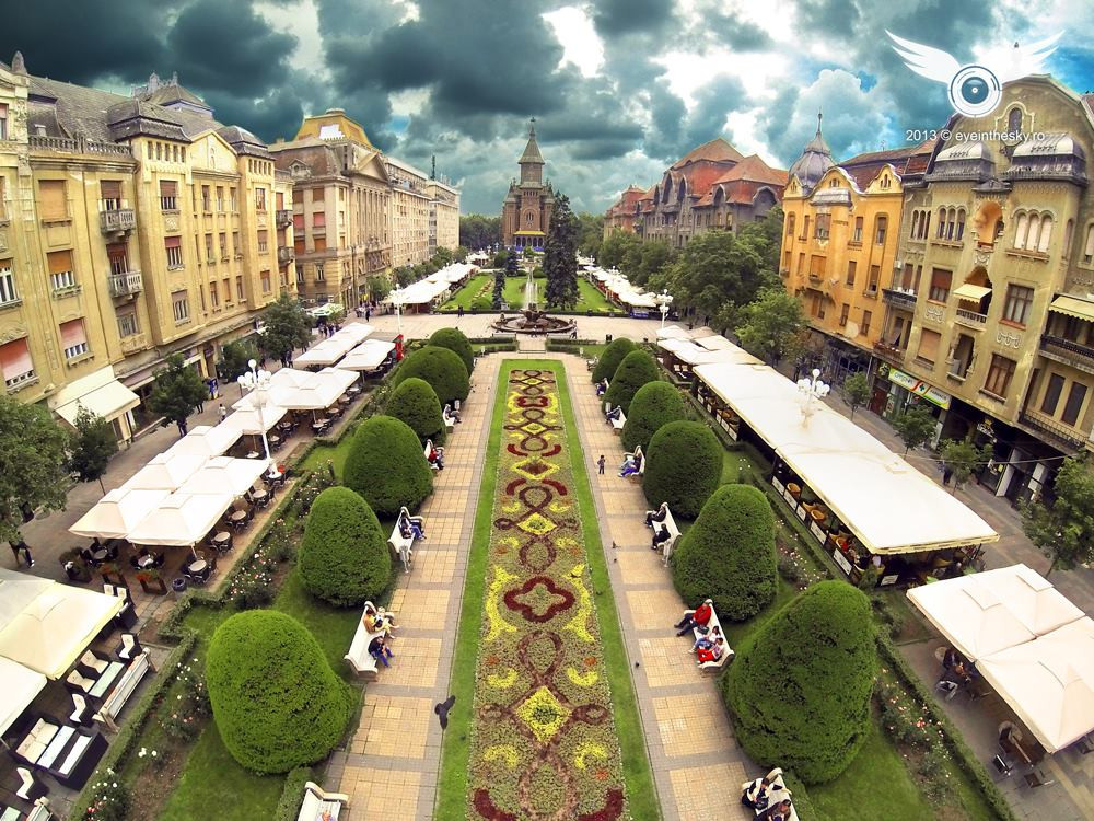 Timisoara vazuta de sus, "asa cum o vad doar pasarile". Imagini spectaculoase cu orasul