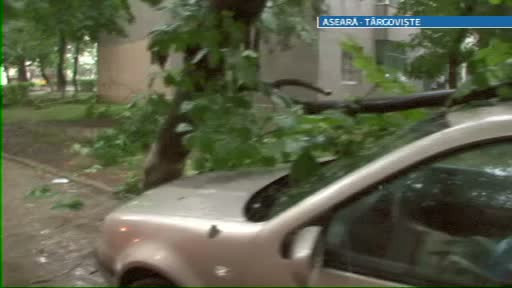 Gospodarii inundate, strazi transformate in rauri si masini avariate. Prapadul facut de vijelii