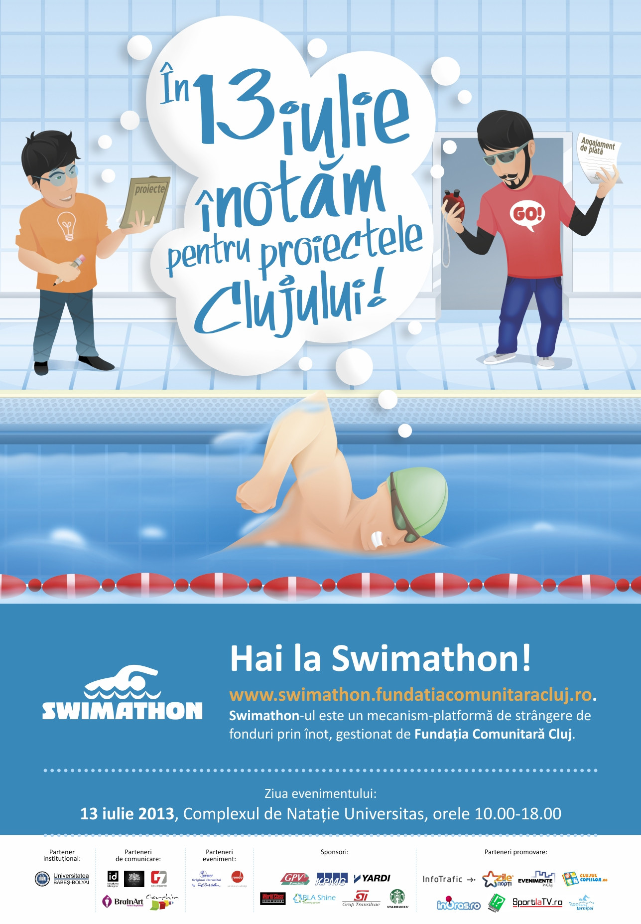150 de inotatori participa la cea de-a cincea editie Swimathon Cluj