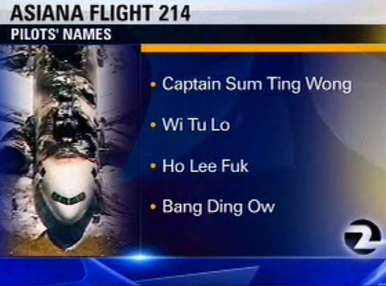 Gafa unui post TV american: gluma rasista facuta la adresa pilotilor dintr-un grav accident aviatic