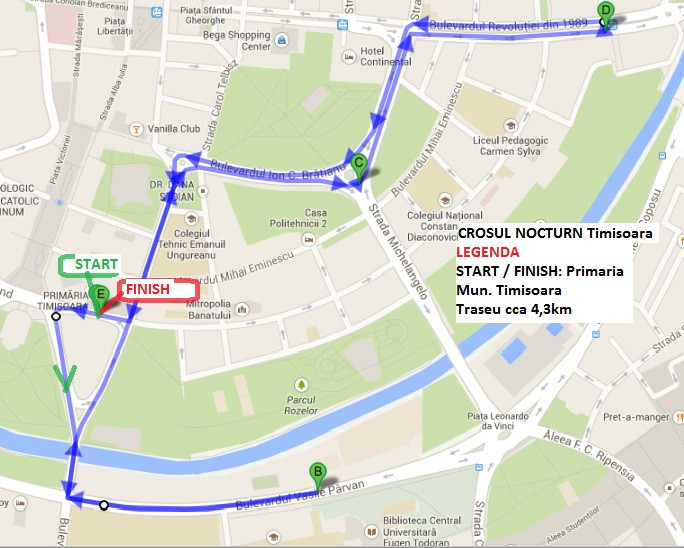 De ziua orasului, timisorenii sunt invitati la cros nocturn. Care va fi traseul