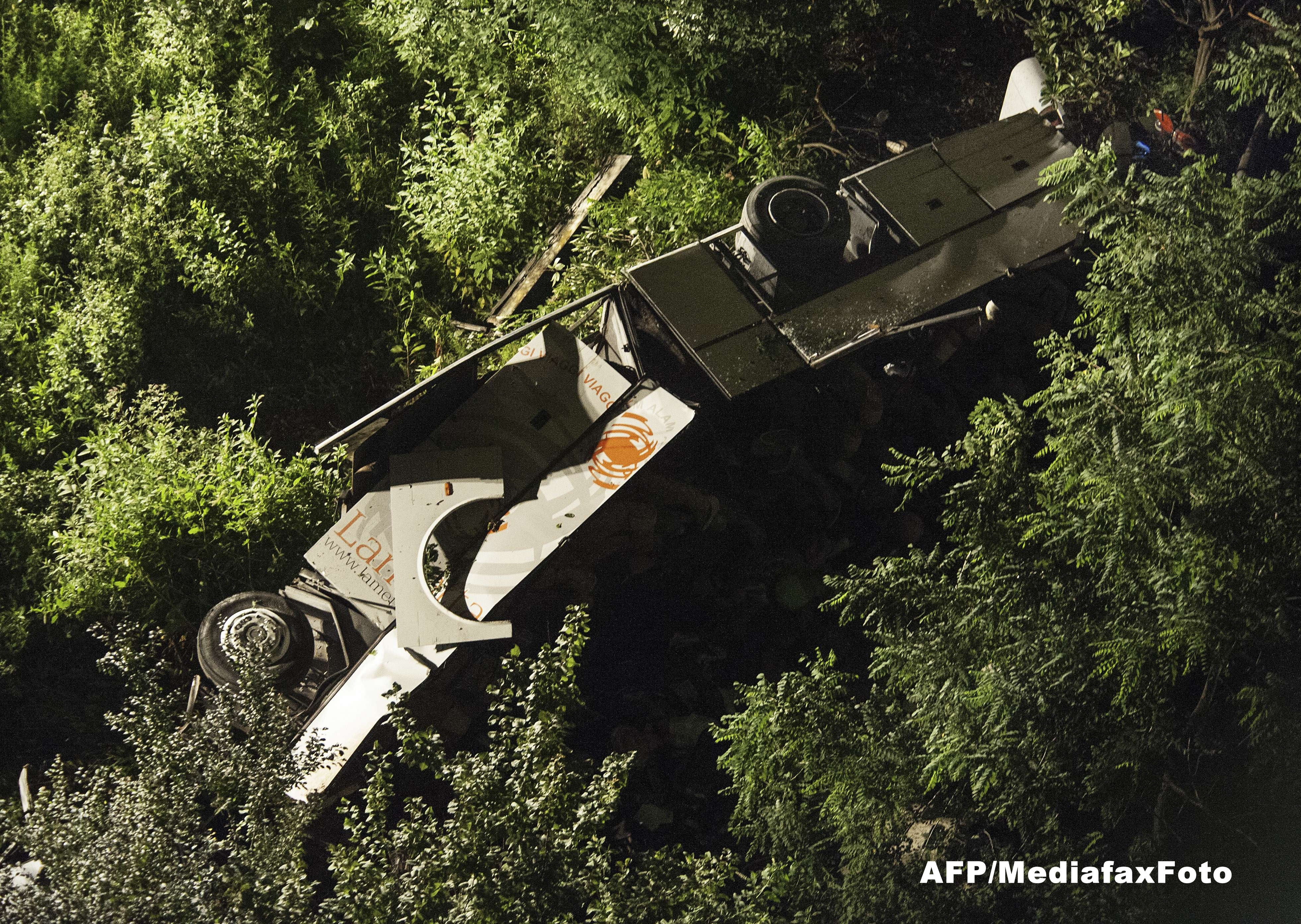 Accident de autocar in Italia