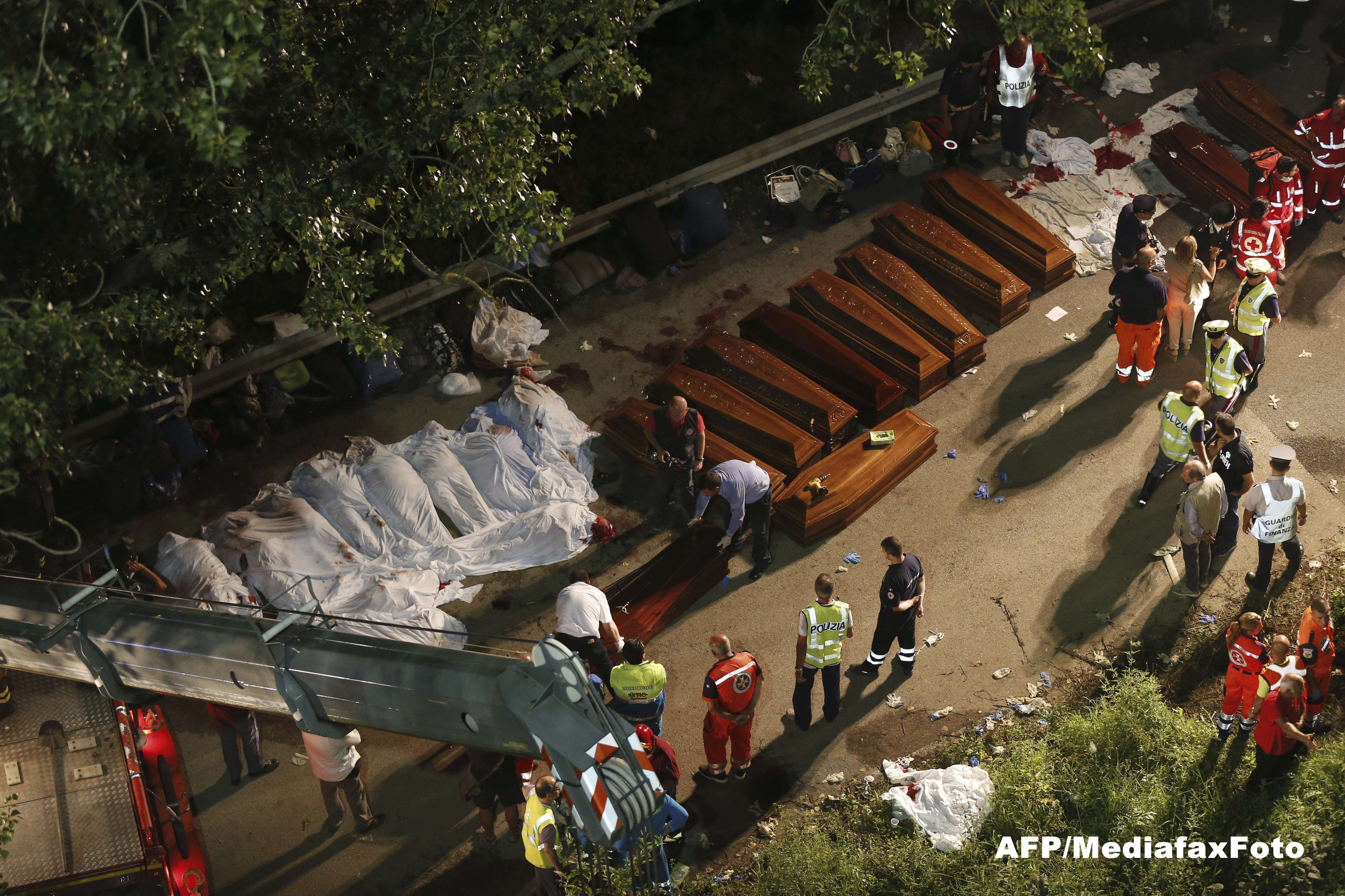 Accident de autocar in Italia