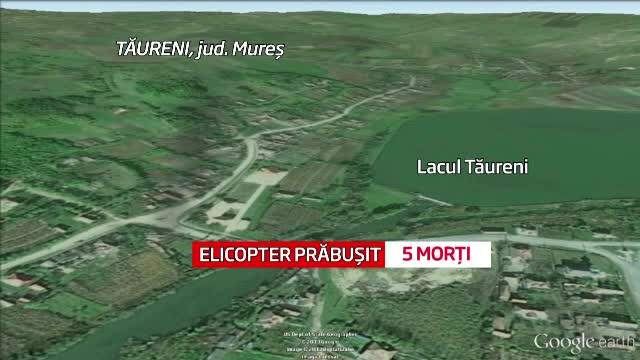 Elicopterul prabusit in judetul Mures a fost recuperat, dupa o operatiune speciala a MAI