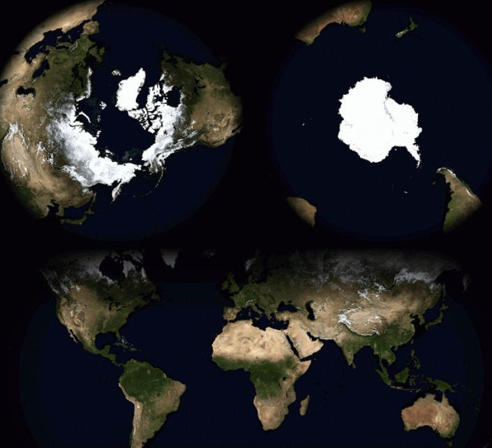 Respiratia Planetei in cele 4 anotimpuri: imagini superbe care arata cum bate "inima Pamantului"