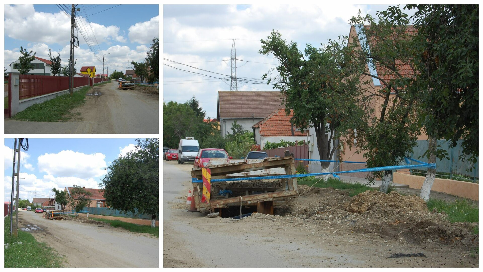 Obstacolul din calea oamenilor cu dizabilitati de la Fundatia Pentru Voi: santier uitat de muncitori