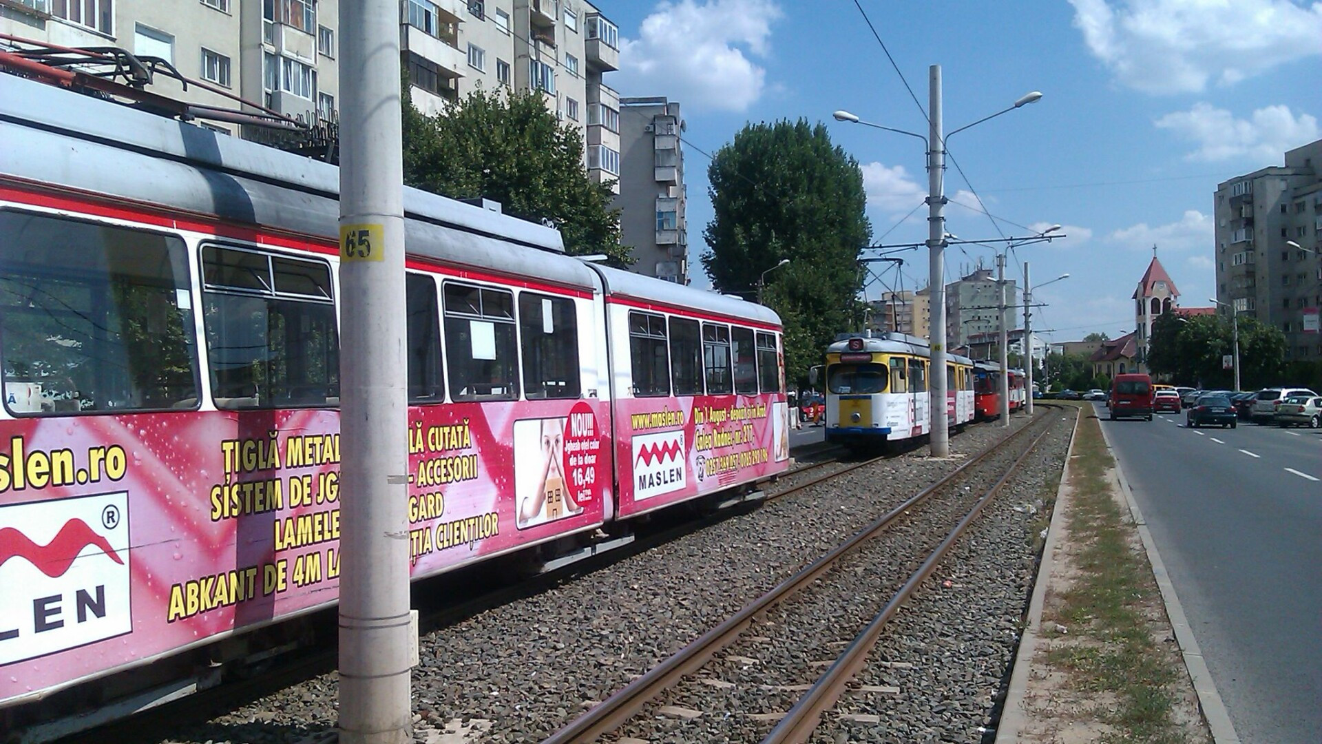 Un incendiu a izbucnit intr-un tramvai aflat in trafic, la Arad. Calatorii au fost evacuati