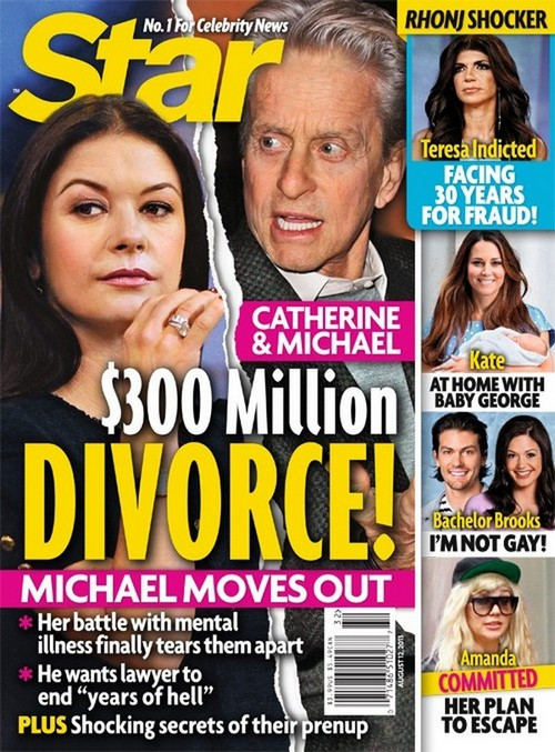 Divortul de 300 mil euro de la Hollywood.Michael Douglas si Catherine Zeta-Jones se bat pentru avere
