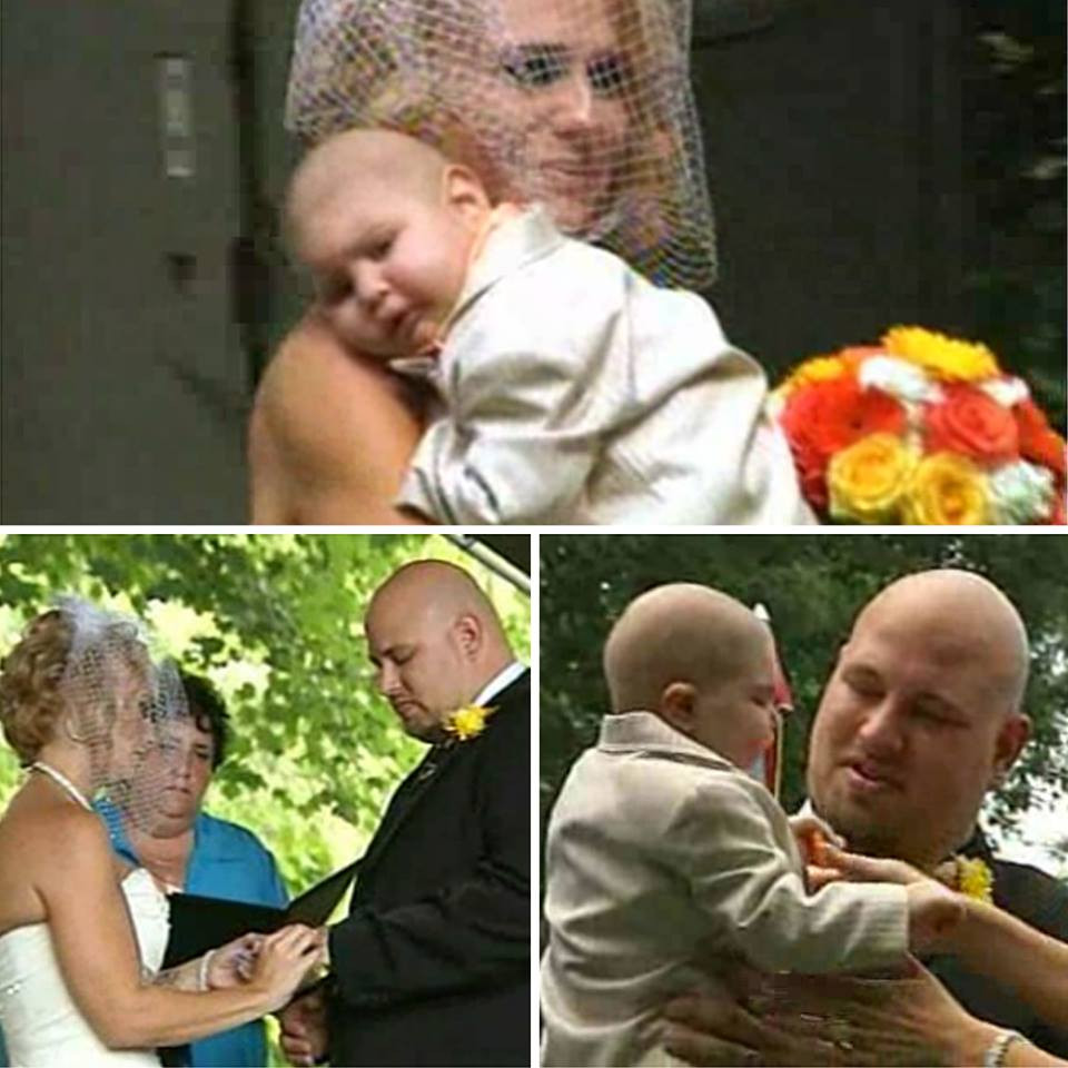 S-au casatorit mai devreme pentru ca fiul aflat pe moarte sa le fie cavaler de onoare