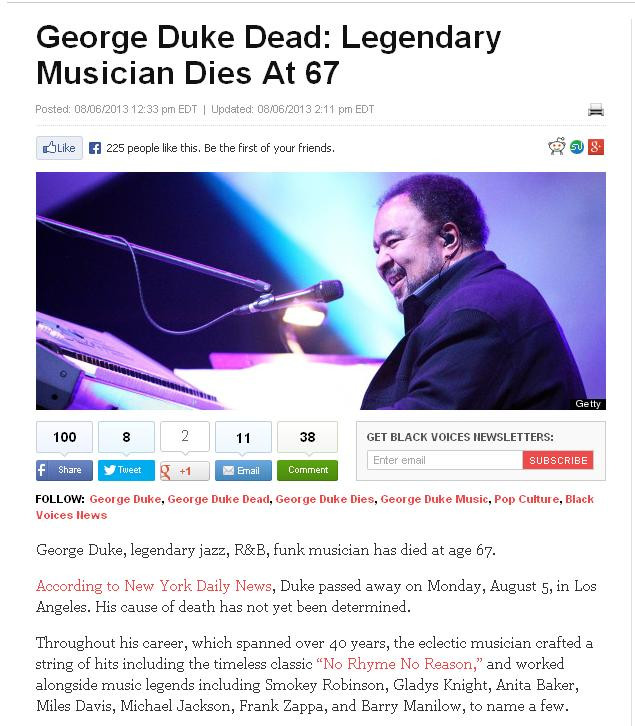 George Duke Huffington Post