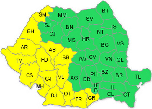 Canicula se prelungeste in vestul tarii. Un nou cod intra in vigoare de maine