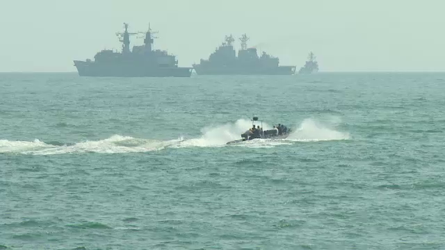 Primele imagini ale pregatirii pentru cel mai mare show naval din Romania, de Ziua Marinei Militare