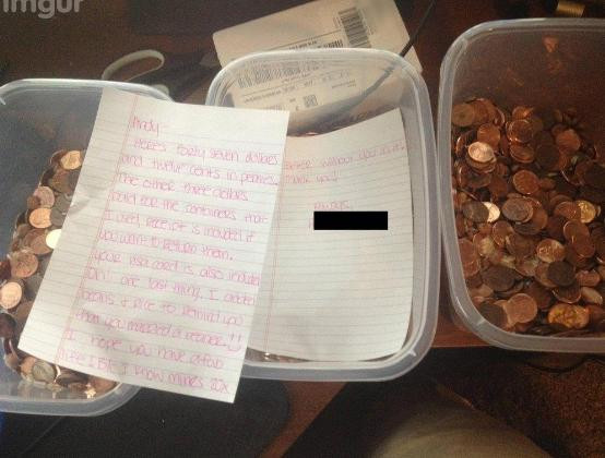 Razbunarea unei femei pentru fostul sot. I-a platit toti banii pentru partaj in monede