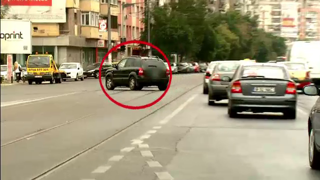 Pe soselele din Capitala se merge dupa legea junglei. Ce face acest sofer, dupa ce iese din pasaj