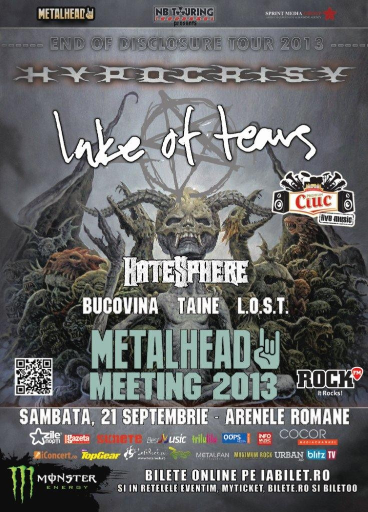 Taine, L.O.S.T. si Bucovina vor canta la METALHEAD Meeting 2013, cu Lake of Tears si Hypocrisy