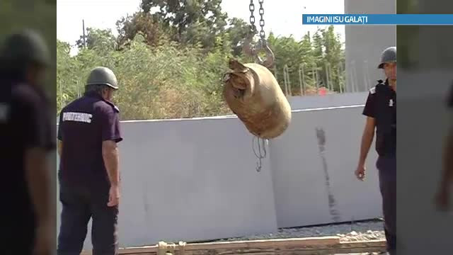 Bomba gasita pe santierul unui mall din Galati a fost ridicata de pirotehnisti
