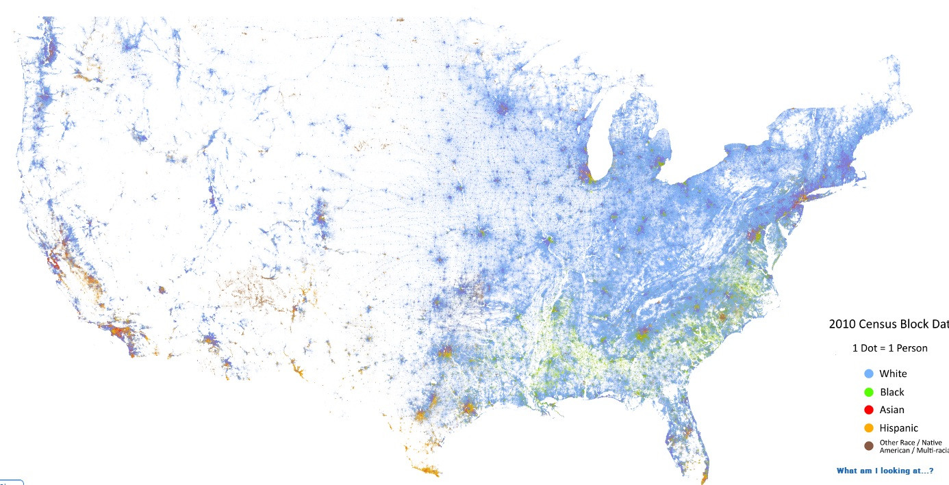 "Harta rasiala" a Statelor Unite. Un profesor universitar arata cum e impartita cu adevarat America