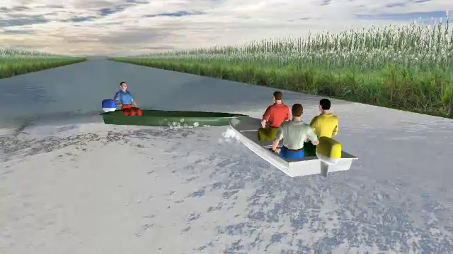 Doua salupe s-au ciocnit pe Dunare, langa localitatea Mila 23. Un barbat este dat disparut