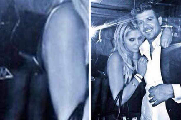 Poza primita de sotia lui Robin Thicke. A crezut ca e nevinovata pana a vazut unde tine mana
