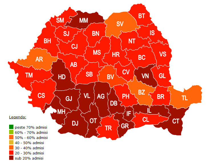 REZULTATE BAC 2013 sesiunea de toamna. Promovabilitatea este de 20.36% la BACALAUREAT 2013