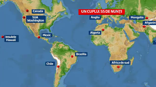 Cuplul britanic care s-a casatorit de 55 de ori pe tot globul. Cum a aratat nunta de vis din Cluj