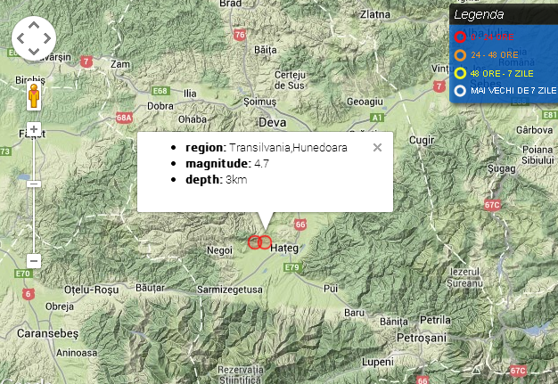 Doua cutremure in doar 20 de minute in Hunedoara. Unul dintre ele, cel mai puternic din 2013