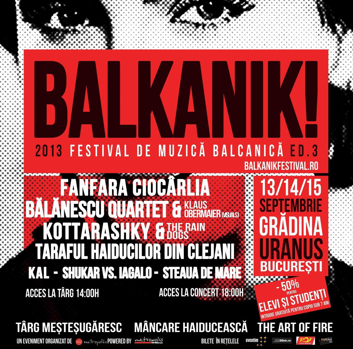 Muzica balcanica, chiromantie si preparate culinare, de vineri, in Capitala, la Balkanik Festival