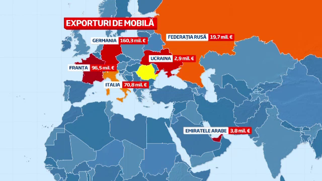 Harta exportului mobilei de lux din Romania, afacerea de peste 350 milioane de euro in 2013