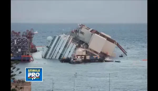 CLIPUL ZILEI. Operatiunea de redresare a pachebotului naufragiat Costa Concordia s-a incheiat