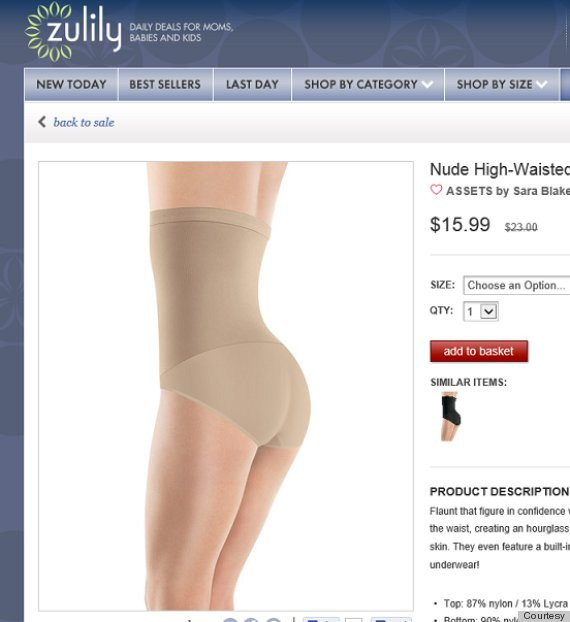 Eroarea de Photoshop facuta de un magazin online. Cum arata modelul de pe site