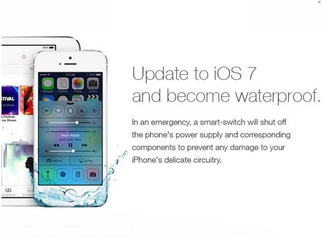 "iOS 7 iti face telefonul rezistent la apa." Ultima farsa aparuta pe net pentru posesorii de iPhone