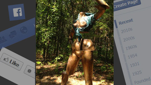 statuie femeie cu sanii goi