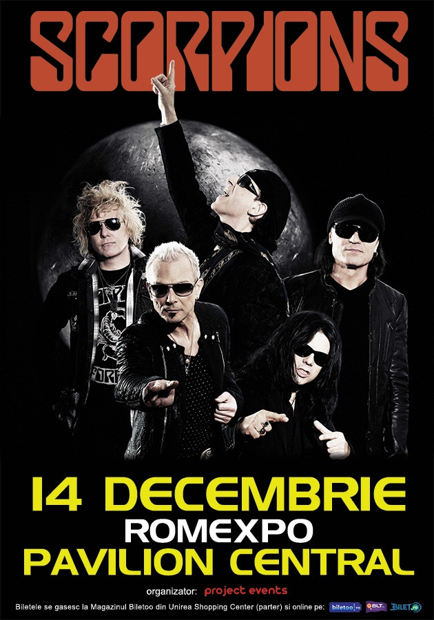 Trupa Scorpions revine la Bucuresti. Concert pe 14 decembrie 2013 la Romexpo