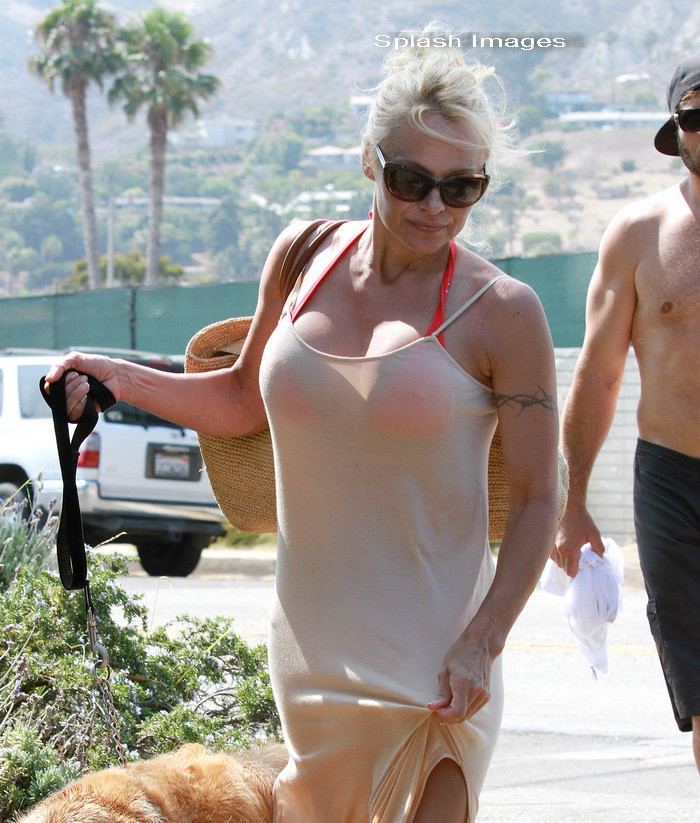 "Prea apropiati intr-un loc public". Ce au vazut paparazzi pe plaja unde se afla Pamela Anderson