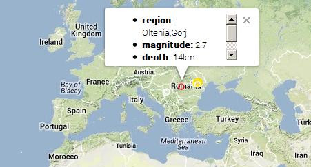 Cutremur cu magnitudinea de 2,7 produs vineri dimineata in Oltenia