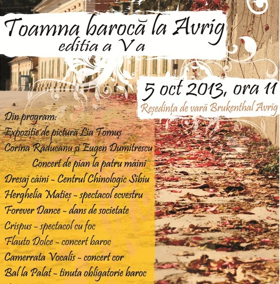 Toamna baroca la Palatul Brukenthal din Avrig