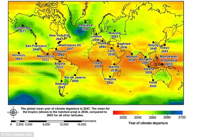 Harta oraselor lovite de o clima fara precedent. Ce zone ajung de nelocuit in urmatorii 50 de ani