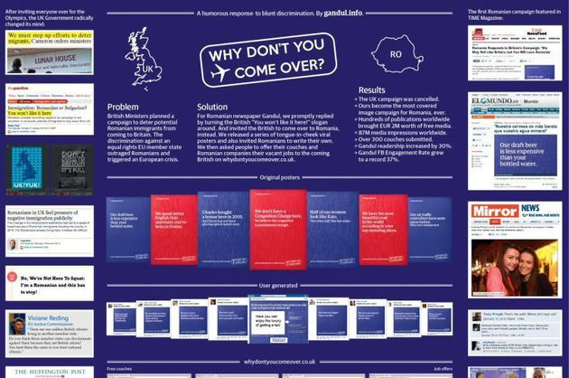 Campania Gandul „Why don't you come over”, Grand Prix la Golden Drum 2013