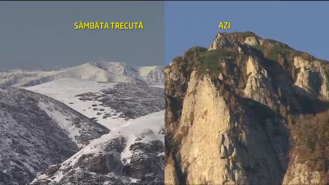 De la iarna, la primavara, intr-o singura saptamana din octombrie. "Ne bronzam pe platoul Bucegi"