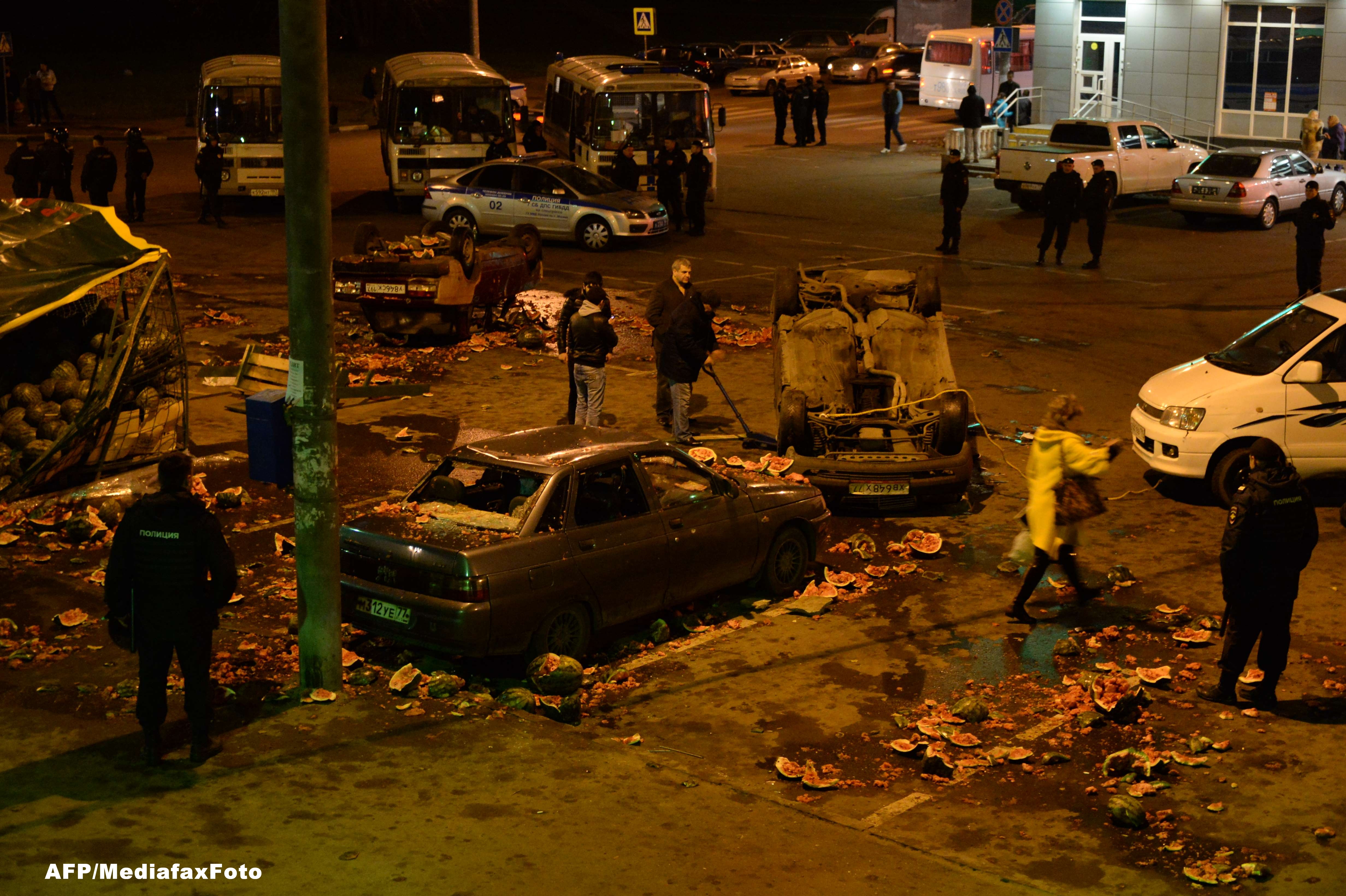 Moscova furioasa. Mii de oameni au protestat dupa uciderea unui rus de catre un posibil imigrant