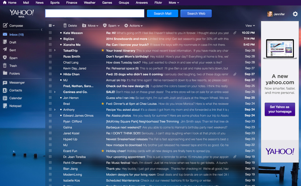 Erorile descoperite pe noua pagina de email a lui Yahoo