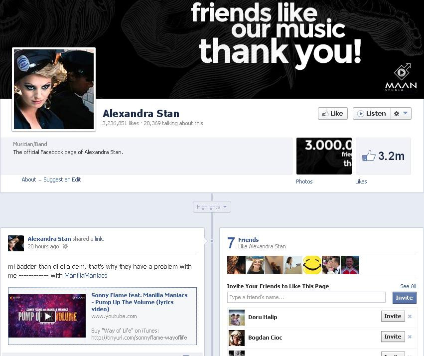 Alexandra Stan FB