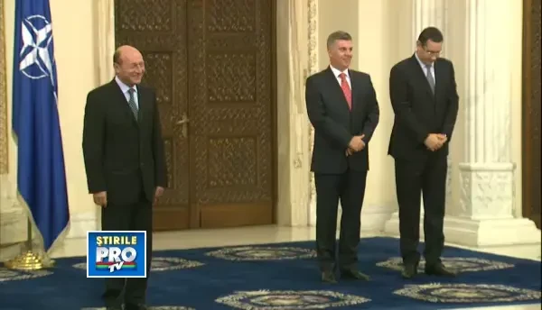 Basescu, la investirea lui Gerea la Economie:Aveti doua misiuni teribil de grele,Oltchim si Cuprumin