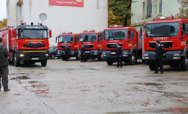 Pompierii din Ardeal au 12 autospeciale noi de interventie